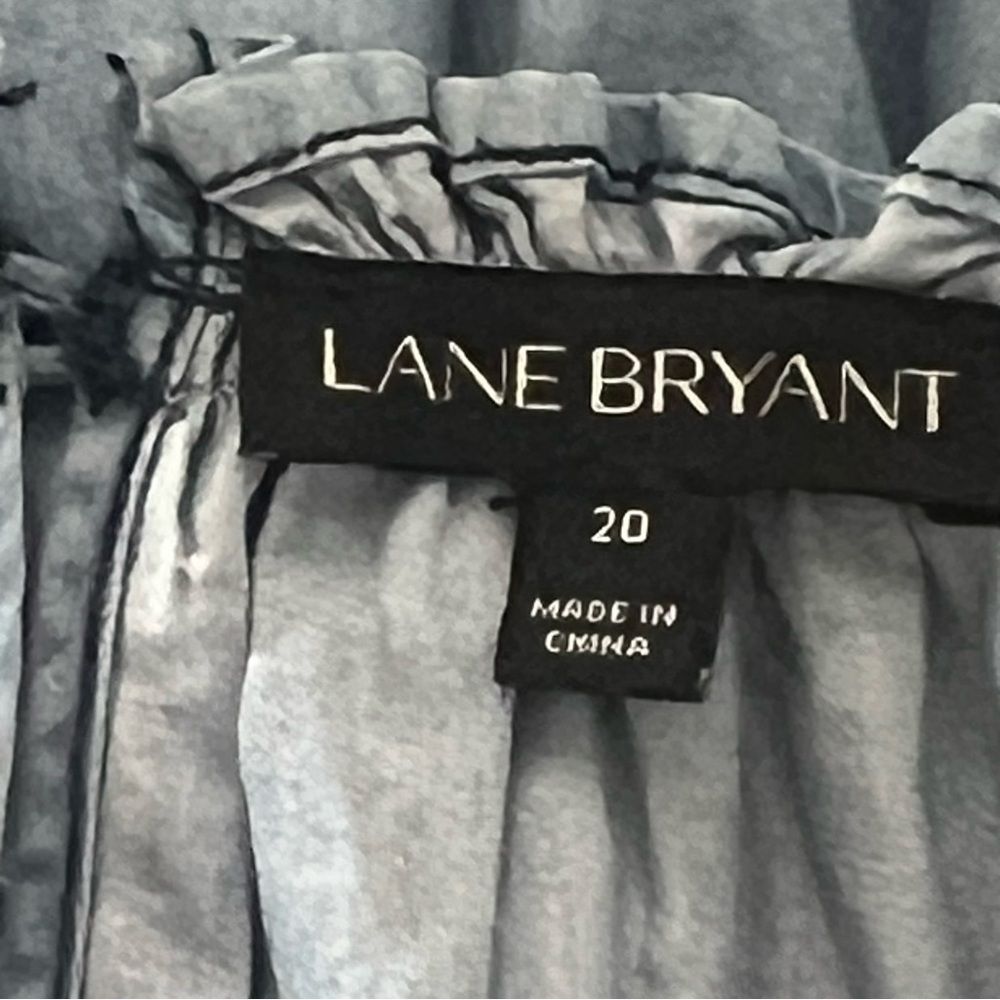 Lane Bryant Sleeveless Peplum Blue Drawstring Camisole Top Plus Size 20 - Picture 5 of 5